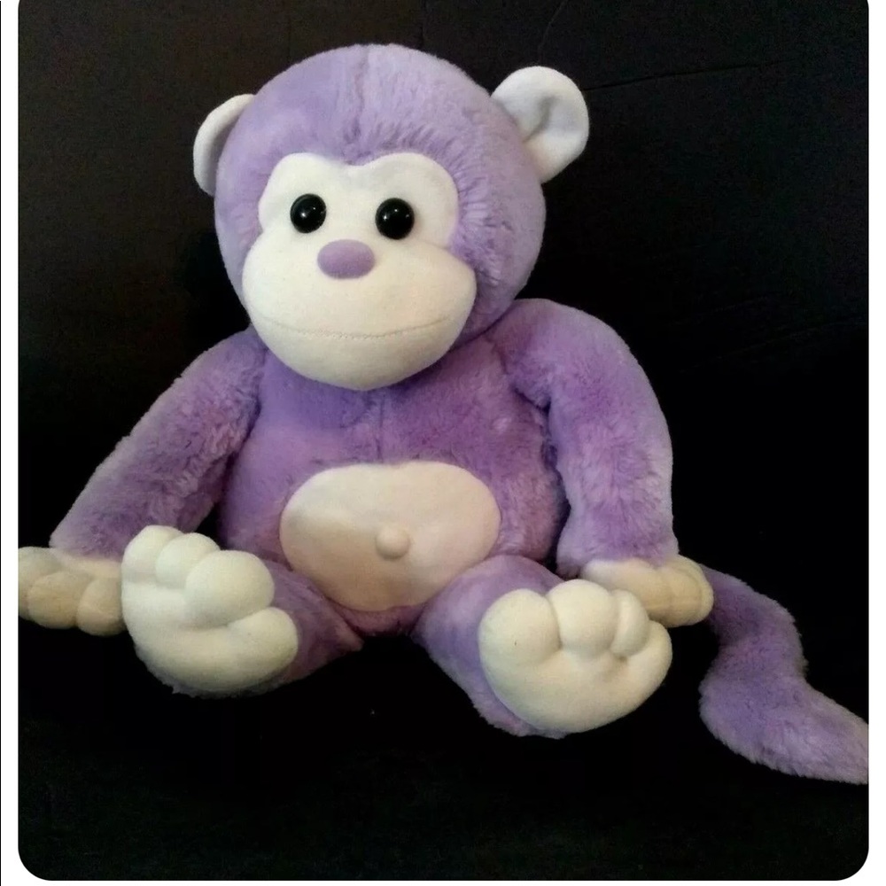 - Mattel Emotions Monkey Ape Gorilla Plush Vintage purple Stuffed Animal…